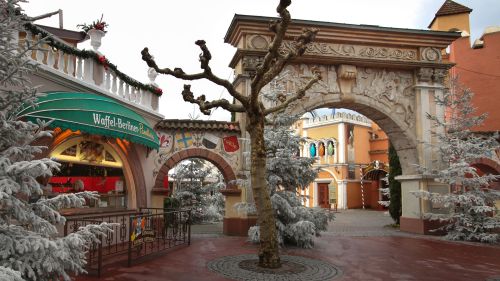 Waffelbäckerei im italienischen Themenbereich